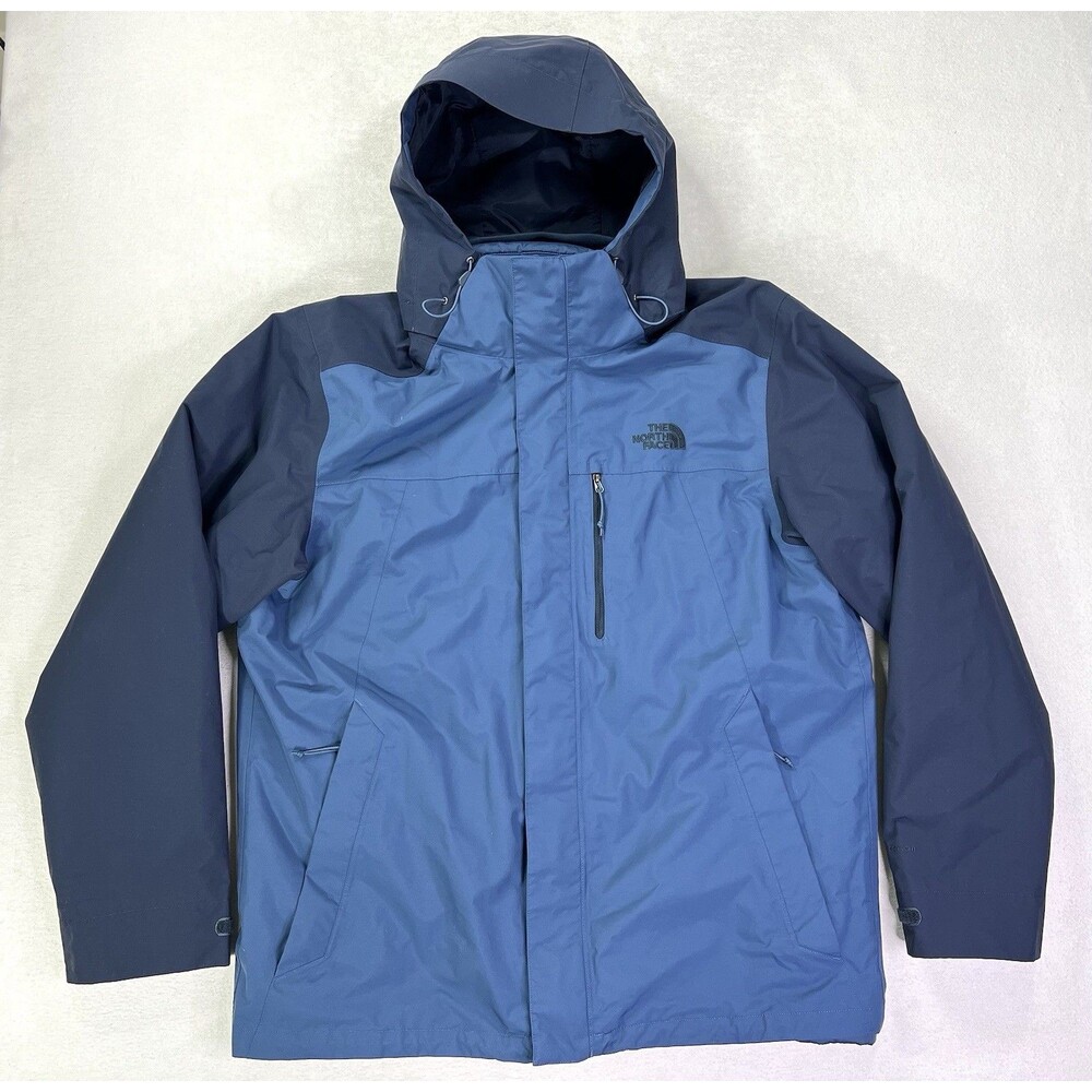 The North Face Dryvent 3-In-1 Jacket Insulated Hooded Waterproof Blue Mens XL